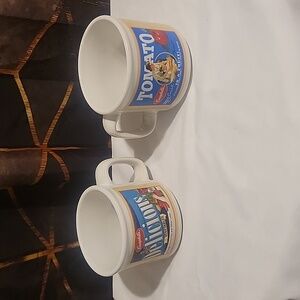 Campbell's Soup matching set. Delicious Vegetables & Tomato Soup mugs. 2005 made
